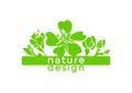 Vector nature card. Botanical beauty sticker. Almond flower
