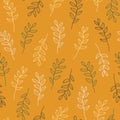 Vector nature pattern in yellow