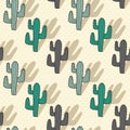 Vector nature seamless pattern in beige