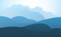 Vector nature travel landscape mountain peak horizon travel illustration background.