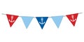 Vector Nautical Bunting with Anchor on White Background Royalty Free Stock Photo