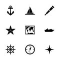 Vector nautical icon set