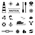 Vector nautical icons,
