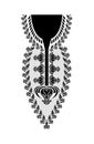 Vector Neck line baroque embroidery design for blouses