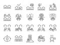 neighbor icon set. It included icons such asÂ neighborhood watch, Block party, emergency, neighbor fighting, and more.