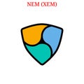 Vector NEM XEM logo Royalty Free Stock Photo