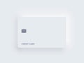 Vector neomorphism plastic credit card template
