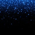 Vector neon blue glitter particles background effect Royalty Free Stock Photo