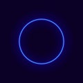 Vector Neon Circle, Glow Frame, Shine Effect.