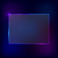 Vector neon frame.