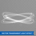 Vector neon light effect circle spiral Royalty Free Stock Photo