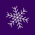 Vector image of a snowflake. Snow icon. Snow in winte