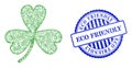 Distress Eco Friendly Stamp Seal and Network Clover Leaf Web Mesh