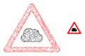 Network Mesh Cloud Warning Icon