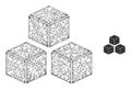 Net Mesh Cubes Icon