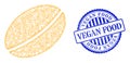 Textured Vegan Food Stamp Seal and Net Wheet Seed Web Mesh