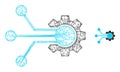 Net Mesh Smart Cog Icon Royalty Free Stock Photo