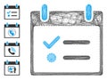 Linear Todo List Calendar Day Vector Mesh
