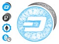 Linear Dash Coins Vector Mesh