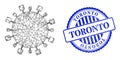 Rubber Toronto Seal and Net Digital Virus Mesh Royalty Free Stock Photo