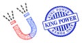 Textured King Power Stamp and Network Magnet Force Web Mesh