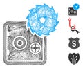 Hatched Safe Hacking Theft Vector Mesh