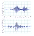 Seismic Earthquake waves image logo Royalty Free Stock Photo