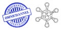 Textured Omnichannel Stamp Seal and Network Virus Web Mesh