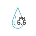 Vector neutral PH balance icon on white isolated background