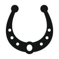 Vector new horseshoe black simple icon isolated on white Royalty Free Stock Photo