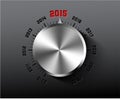 Vector 2015 New Year card with chrome knob