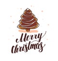 Vector New year and Merry Christmas congratulation design Royalty Free Stock Photo