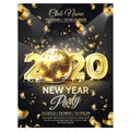 Vector 2020 new year party golden disco ball