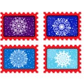 Vector new year stamp and postmark Royalty Free Stock Photo