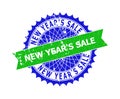 NEW YEAR'S SALE Bicolor Rosette Grunge Stamp Seal Royalty Free Stock Photo