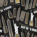 Vector New York City seamless pattern Royalty Free Stock Photo