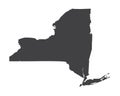Vector New York state Map silhouette