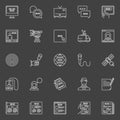 Vector news icons set