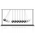 Vector Newton swing. Pendulum cradle metal bolls.