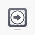 Vector Next Arrow Button Icon Royalty Free Stock Photo