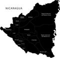 Vector Nicaragua map