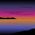 Vector night landscape Royalty Free Stock Photo