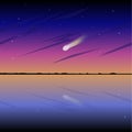 Vector night landscape Royalty Free Stock Photo