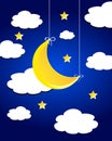 Vector night sky Royalty Free Stock Photo