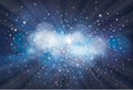 Vector night starry sky background. Abstract  blue, starry background Royalty Free Stock Photo
