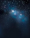 Vector night starry sky. Royalty Free Stock Photo