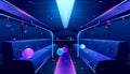 Vector nightclub interior in party bus Royalty Free Stock Photo