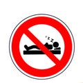 vector, no sleeping sign whith no righting Royalty Free Stock Photo