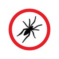 Vector no spider sign Royalty Free Stock Photo