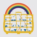 Vector Noah Ark Bible Story Royalty Free Stock Photo